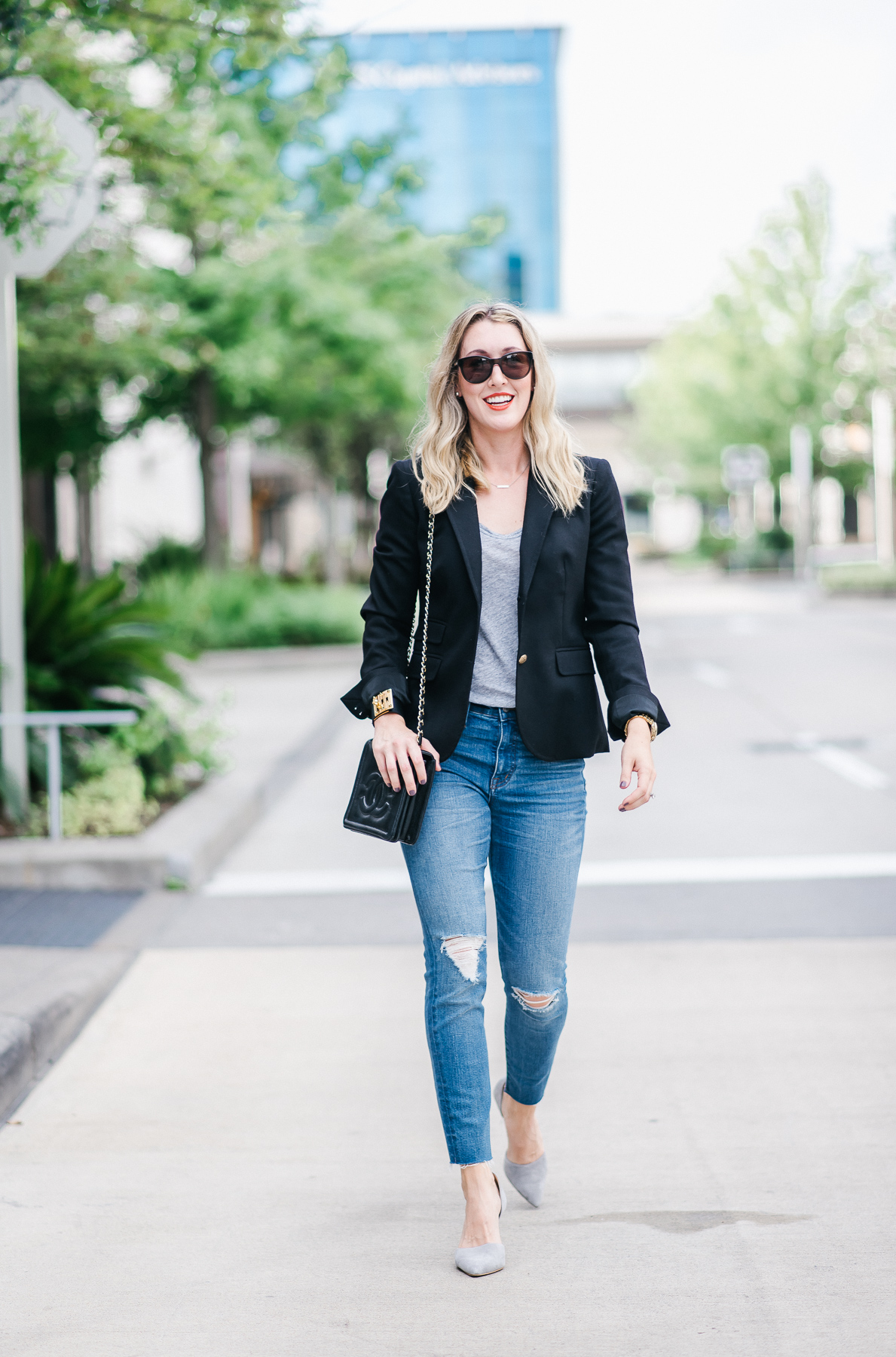 how to wear a blazer for fall-just add it to your basics