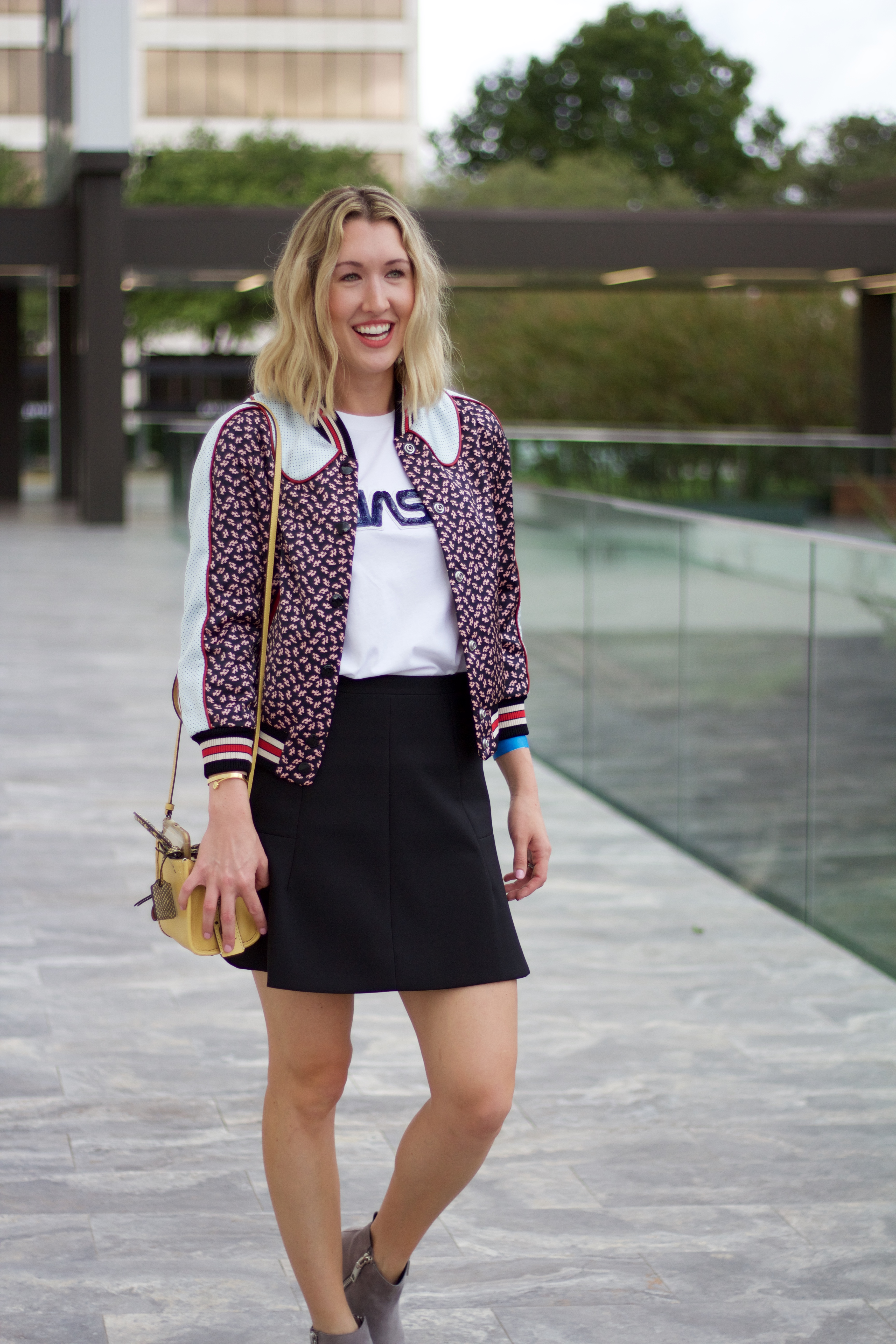 styling a jacket with skirt