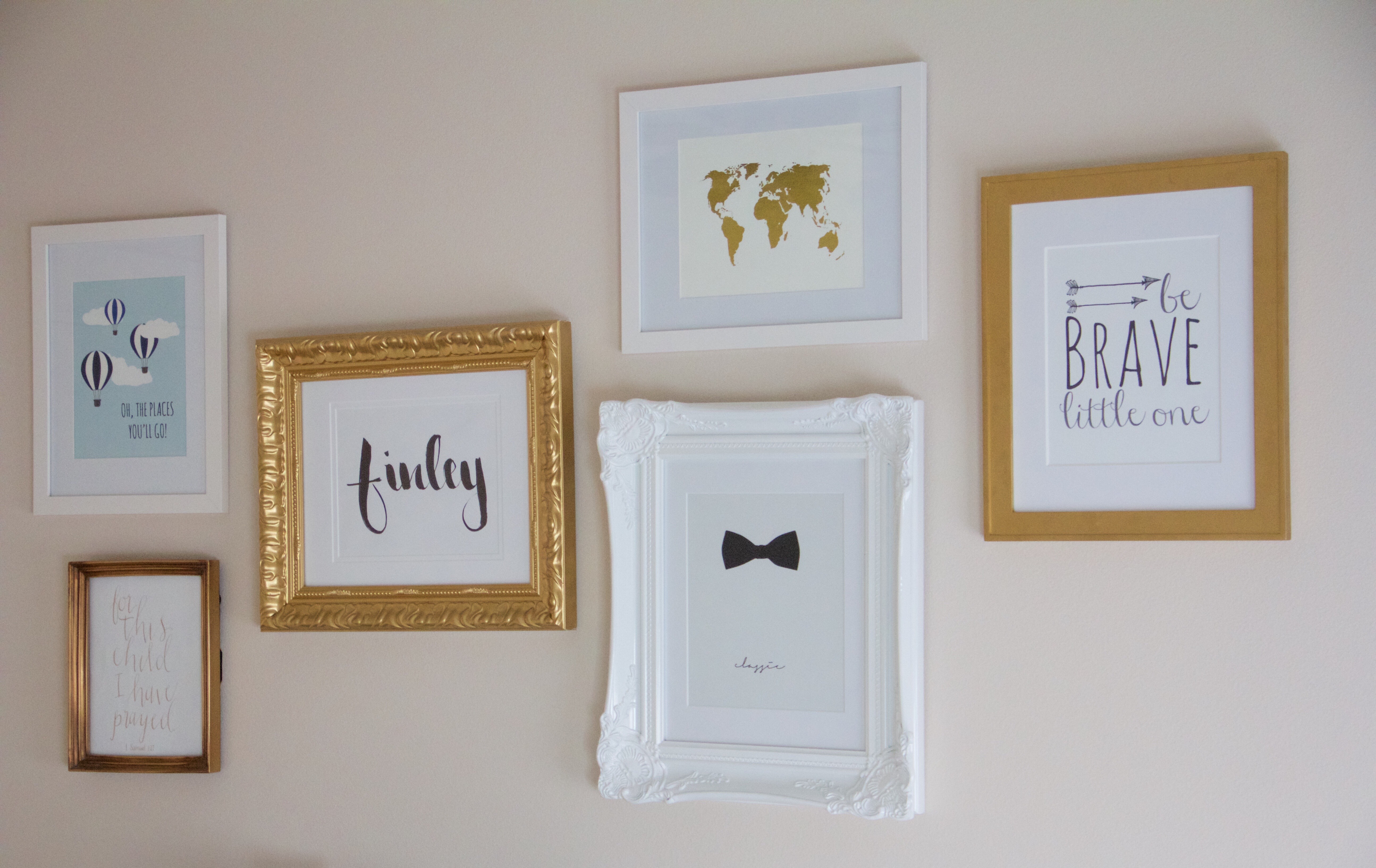 gallery wall for boys room