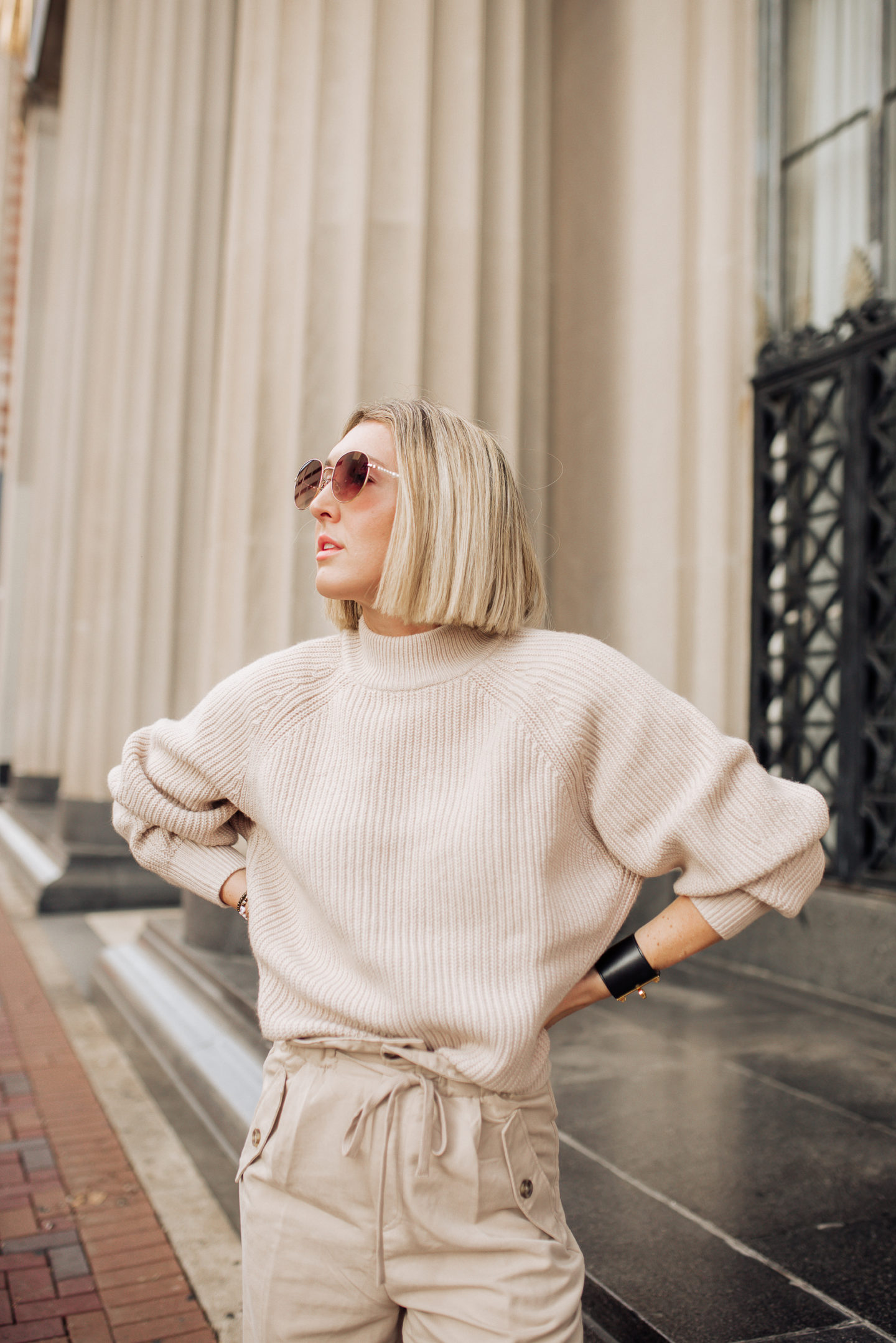 neutral and white sweaters for fall